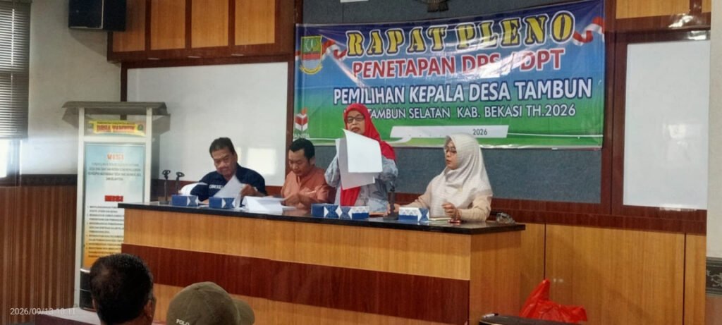 Panpildes Desa Tambun menetapkan 20.196 pemilih dan menyiapkan 42 TPS untuk Pilkades 2026
