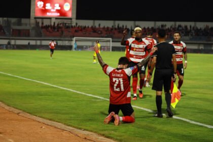 Gali Freitas, pencetak gol kemenangan Madura United atas PSIM Yogyakarta