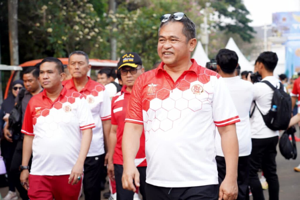 Kasad Jenderal TNI Maruli Simanjuntak dalam kegiatan TNI Run 2026 di Monas